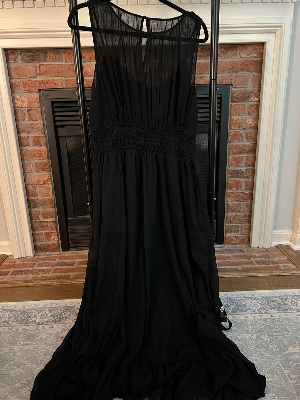 Abercrombie & Fitch Black Sleeveless Maxi Dress